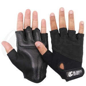 2026 Super Quality Leather Half-Finger Gym <b>Gloves</b> Lightweight Customized Non-Slip Breathable Unisex Fitness <b>Gloves</b> For <b>Weight</b> - Product Image 1