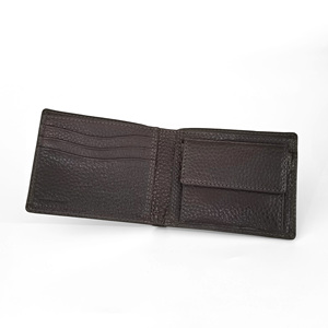 [New Released]Top Quality Handmade Castello Pebble Top Grain Leather Men Standard Compact <b>Wallet</b> Black <b>Brown</b> Navy Burgundy Green - Product Image 3