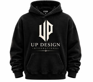 เสื้อฮู้ดดี้ผ้าฝ้ายแท้ 100% แบบหนา สไตล์วินเทจ ซักแบบพิเศษ สำหรับผู้ชาย สตรีทแวร์ รับผลิตแบบ OEM ODM - Product Image 1