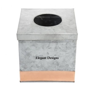 Caja de pañuelos chapados en oro, dispensador de pañuelos de mesa hecho a mano con forma Rectangular, cubierta de caja de pañuelos de la mejor calidad - Product Image 5