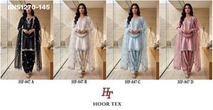 Conjunto de Salwar-Suit-Dupatta de Satén Malai de Primera Calidad con Bordado Multihilo y Listo para Usar, Exportador de Moda Femenina - Product Image 2