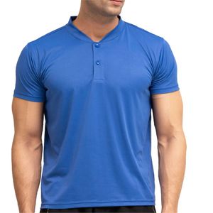 เสื้อยืดสั่งทำโลโก้ขายส่ง บริการ OEM คุณภาพสูง ผ้าฝ้าย 100% เสื้อยืดติดกระดุมด้านหน้า สำหรับทุกเพศ - Product Image 1