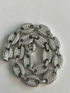 สร้อยข้อมือเงินแท้ 925 ประดับมอสซาไนต์ แบบ Cuban Link พร้อมตัวล็อกแบบวงรี เครื่องประดับสำหรับทุกเพศ เหมาะสำหรับงานแต่งงานและเป็นของขวัญ - Product Image 5