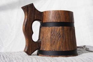 Chope à bière en bois faite à la main - Product Image 6