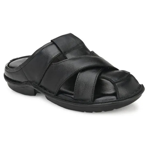 Tendance : Pantoufles en cuir véritable pour hommes 6120, respirantes, antidérapantes, sandales en cuir pour hommes, pantoufles masculines - Product Image 5