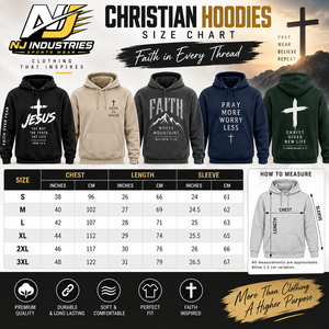 Sweat à capuche chrétien pour homme, beige et noir, 100% coton molletonné, écologique, avec poche, motif Faith Fear Walk <span class=keywords><strong>Philippians</strong></span> 4:13, décontracté - Product Image 5
