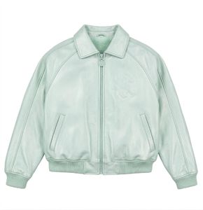 Arrival Unisex Design Color Block Men Genuine Leather <b>Jacket</b> Custom High Quality Winter Stand Collar Breathable Windproof - Product Image 5