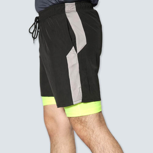 Shorts de compression pour hommes, taille élastique, tissu peigné, séchage rapide, respirant, super extensible, vêtements de sport - Product Image 3