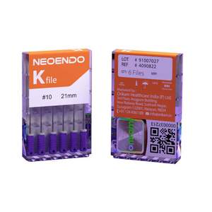 Limas Endodónticas Flexibles de Acero Inoxidable de Alta Precisión Neo Edo K File 25mm # 20 Piezas de Instrumentos Dentales para Corte Suave de Conductos Radiculares - Product Image 2