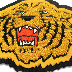 Patch brodé en chenille tête de tigre sur mesure professionnel, thermocollant pour accessoires vestimentaires - Product Image 6