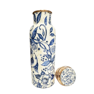 ขวดน้ำทองแดงดีไซน์ลายตอก ขนาด 500 มล. ขายส่ง ปริมาณทองแดง 99% ภาชนะใส่เครื่องดื่มพลาสติกสำหรับนักค้ารายย่อย - Product Image 4