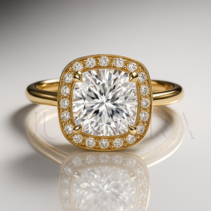 Elegant Design 14k Rose Gold Engagement <b>Ring</b> Classic Proposal <b>Ring</b> With Cushion Cut Moissanite Diamond Wedding Jewelry Gift - Product Image 4