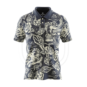 Polo de Golf Moderno para Hombre con Diseño Gráfico Completo, Anti-Sudor, Ajuste Flexible, para Torneos y Clubes - Product Image 1