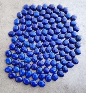 Pierres précieuses naturelles calibrées en lapis-lazuli AA Plus, cabochons ovales, pour la création de bijoux - Product Image 4