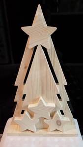 Décoration de Noël en bois, Artisanat en bois de Noël, Arbre de Noël en bois, Arbre festif en bois, Arbre de Noël rustique, Noël en bois naturel - Product Image 5