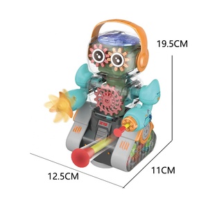 Jacko Toys Cartoon Educational Intelligence <span class=keywords><strong>Robot</strong></span> électrique à engrenage rotatif universel avec lumière et musique pour les enfants - Product Image 3