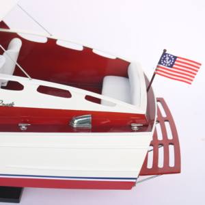 Waterplay craft - CHRIS CRAFT CABIN CRUISER 1956 ready for R/C installation - <b>Wooden</b> ship <b>model</b> (not include R/C <b>kit</b>) - Product Image 3