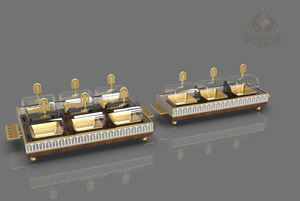 ชุดภาชนะใส่อาหารดีไซน์หรูหราพรีเมียมสั่งทำพิเศษ วัสดุโลหะสีทอง แก้ว ไม้ เป็นมิตรกับสิ่งแวดล้อม เหมาะสำหรับงานเลี้ยง ชามเสิร์ฟ ฝาครอบแก้ว กระปุกใส่ขนม ถาด - Product Image 5