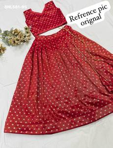 New Variety Best Fabric <b>Wedding</b> Wear <b>Tissue</b> Silk Kids Lehenga-Choli with Zari Weaving work Woman Fashion Manufacturer - Product Image 5