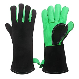 Premium Quality Cowhide Grain Split Leather Safety <b>Gloves</b> Extreme Heat Resistant <b>Long</b> Lasting Reinforced Welder Protection Gear - Product Image 3