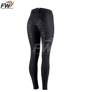 Leggings d'équitation pour femmes à séchage rapide avec passants de ceinture, assise intégrale en silicone, imprimé et bande réfléchissante - Product Image 5