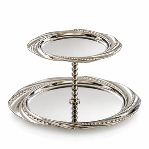 Support à chocolat triangulaire moderne à trois niveaux en argent pour restaurants, hôtels, mariages et événements – Tailles et couleurs personnalisées disponibles - Product Image 5