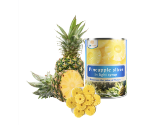 SPECIAL OFFER ISO HACCP Standard Premium Quality Vietnam Manufacturer ECOVITA Canned <b>Pineapple</b> Slices in <b>Light</b> Syrup 580ml - Product Image 1