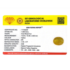 Premium 5.4 Carat Oval Cut Yellow Sapphire Loose Gemstone for Fine Jewelry - Product Image 4