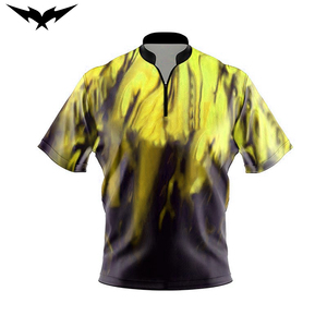 Premium Quality Custom Printed Bowling Jersey Unisex Short Sleeve 100% <b>Polyester</b> Quick Dry Bowling <b>Shirt</b> for Men - Product Image 5