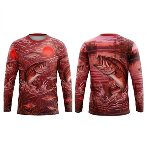 Camiseta de Pesca Unisex Personalizada, Sublimada, Manga Larga, Protección UV, Secado Rápido, Transpirable, para Deportes al Aire Libre - Product Image 1
