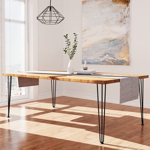 Table d'appoint en bois de manguier avec pieds en forme d'épingles, vente en gros |   Design minimaliste moderne - Product Image 3