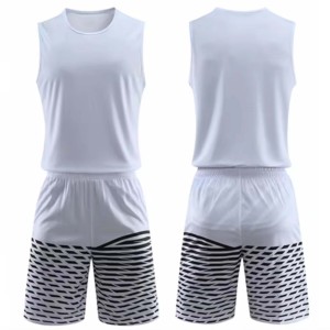 Conjunto de Camiseta de Baloncesto sin Mangas Personalizada para Hombre, Estampado Geométrico, Absorbe la Humedad, Ecológico, Antibacteriano, Pantalones Cortos con Cintura Elástica - Product Image 1