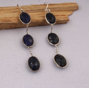 Natural Lapis Lazuli Minimalist <b>Earrings</b> 925 Sterling Silver Jewelry Simple <b>Blue</b> Gemstone <b>Studs</b> Everyday Wear Tiny Lapis <b>Earring</b> - Product Image 3