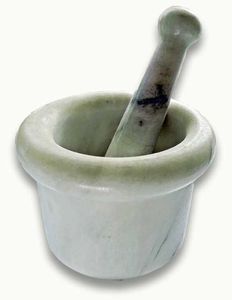 Eco Friendly Marble Mortar <b>And</b> Pestle <b>Set</b> For Grinding <b>Spices</b> <b>Herbs</b> <b>And</b> Making Healthy Food Easily - Product Image 1