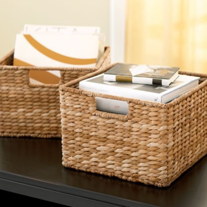 Versatile Water Hyacinth Storage Baskets for Organizing Eco-friendly Craft Supplies and Office Accessories Made in Vietnam - Product Image 2