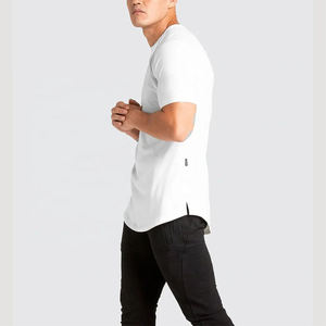 T-shirt pour homme en coton 100% tricoté, respirant, sportif, promotionnel, à séchage rapide, avec logo personnalisé, col en V, vente en gros - Product Image 2