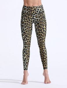 Leggings de Yoga con estampado de leopardo sublimado para mujer con bolsillo hasta el tobillo pantalones para correr deportes Fitness entrenamiento gimnasio - Product Image 2