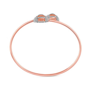 Caged Spherical Motif Diamond <b>Bangle</b> <b>Bracelet</b> - Product Image 3
