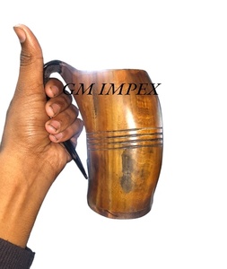 Taza de Cuerno de Búfalo Tallada a Mano, Ecológica, de Primera Calidad, Estilo Vikingo, para Fiestas Navideñas - Product Image 4
