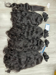 Proveedor de Cabello Natural, Cabello Ondulado Natural en Trama, Paquetes de Cabello Natural Doblemente Tramado, Color Negro Natural - Product Image 6
