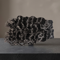 Extensions de cheveux micro-fines nouées à la main, cheveux humains vierges bruts à cuticules alignées, bouclés profonds, lots de mèches en cheveux naturels, fournisseur en gros