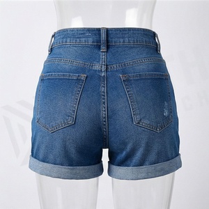 Shorts de Mezclilla de Algodón Personalizados para Mujer, a la Moda, Ajustados, Transpirables, Estilo Urbano, Color y Estilo Personalizables - Product Image 2