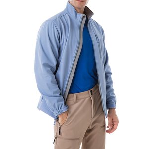 Hot Inquiries Premium <b>Waterproof</b> Windproof Breathable Mens <b>Light</b> Blue Softshell <b>Jacket</b> Without Hood - Product Image 2