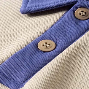 Camiseta Deportiva de Manga Larga con Cuello Tipo Polo, Hombros Caídos y Bloques de Color, Estilo Rugby para Otoño - Product Image 4
