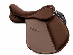 Selle de saut et de course pour cheval en cuir Premium Star avec arceau en plastique, tailles adultes 12-18, siège disponible - Product Image 4