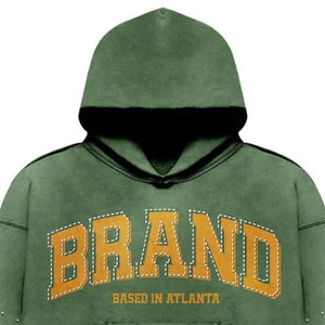 Sudadera con Capucha Personalizada 2026, Estilo Urbano, Brillante, con Pedrería y Diamantes Bordados, Ecológica, 100% Algodón, Felpa Francesa, con Bolsillo, Corte Regular para Hombre - Product Image 2