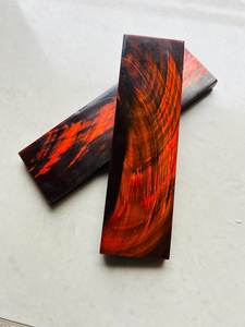 Escamas de cuerno de búfalo teñidas para cuchillos: Juego de 5 pulgadas de empuñaduras pulidas en bruto - Product Image 2