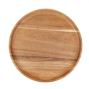 Natural Acacia Wood Handmade Polished Customizable Modern Design <b>Disposable</b> Dinner <b>Plates</b> for Home Hotel Restaurant Wedding Use - Product Image 3