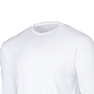 T-shirt à manches longues pour homme, col rond, coton/fibre de bambou, jersey, coupe classique, décontracté, couleur unie, tricoté, respirant, séchage rapide - Product Image 5