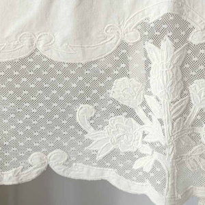 Custom Wholesale Embroidery Vintage Cotton Flower <b>Basket</b> Curtain Cotton Valance Ribbon Curtain Full Sizes Door Window Home - Product Image 3